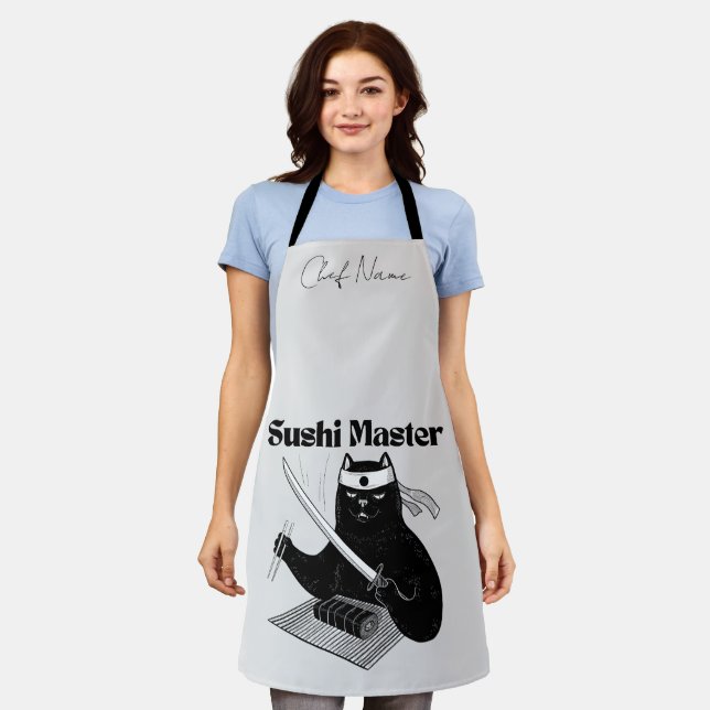 Rice and shine , sushi cat apron (Worn)