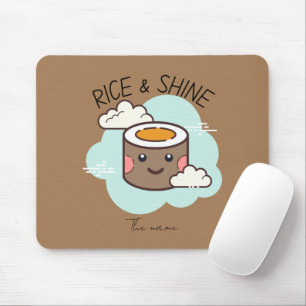 Rice and shine , sushi cat mouse pad