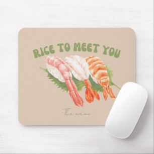Rice and shine , sushi cat mouse pad