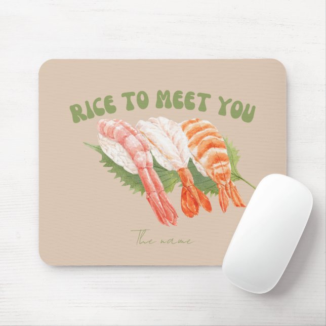Rice and shine , sushi cat mouse pad (With Mouse)