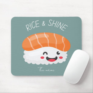 Rice and shine , sushi cat mouse pad