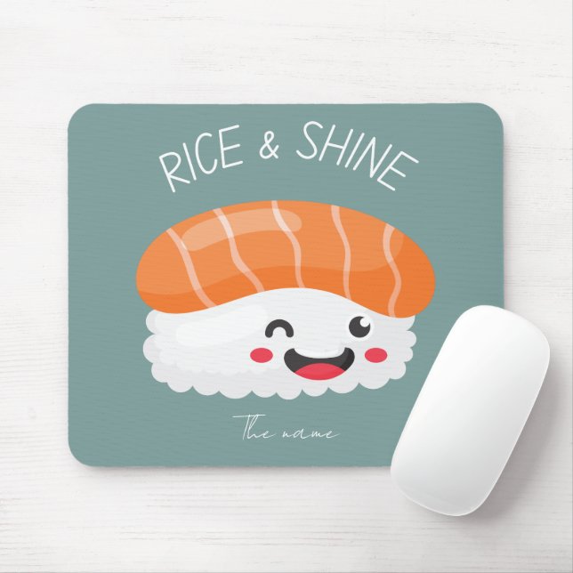 Rice and shine , sushi cat mouse pad (With Mouse)