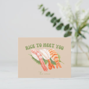 Rice and shine , sushi cat postcard