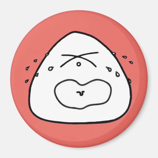Rice ball face (Red 10) Magnet (Front)