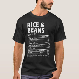 Rice & Beans Costume Funny Thanksgiving Food Nutri T-Shirt