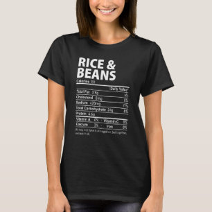 Rice & Beans Costume Funny Thanksgiving Food Nutri T-Shirt