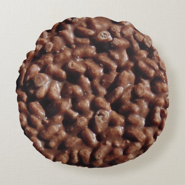 Rice chocolate Crunch round pillow (Front)