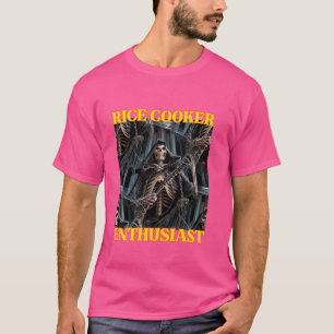 Rice Cooker Enthusiast Funny Cringe Hard Skeleton T-Shirt