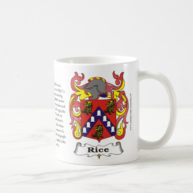 Rice Family Coat of Arms Mug (Right)