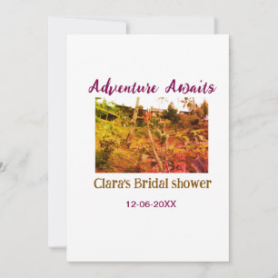 Rice fields adventure awaits bridal shower name fa invitation