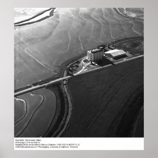 Rice Fields, Sacramento Valley, by Ansel Adams Poster