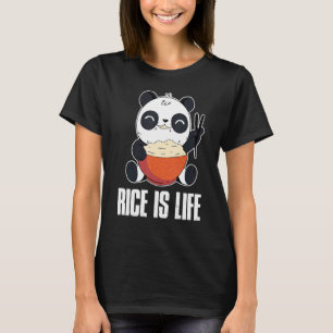 Rice Is Life Panda T-Shirt