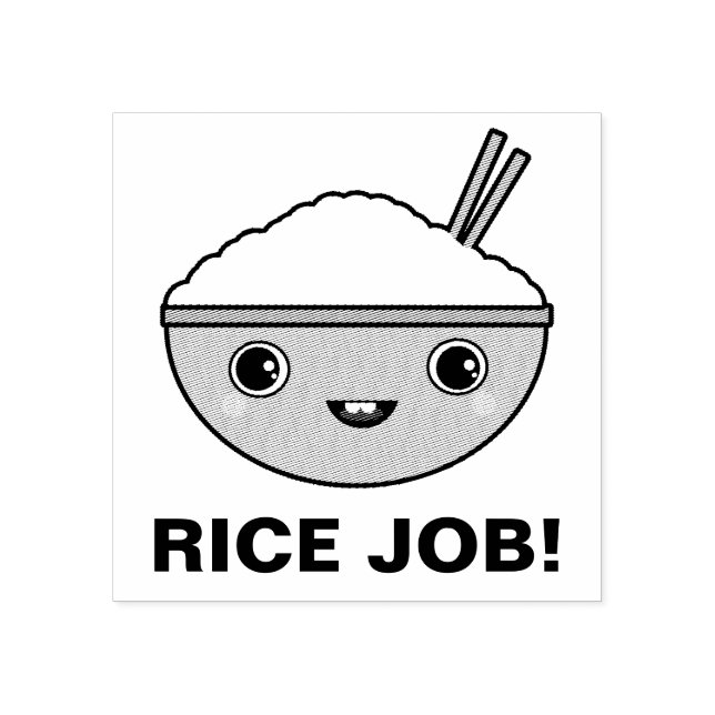 Rice Job Rubber Stamp (Imprint)