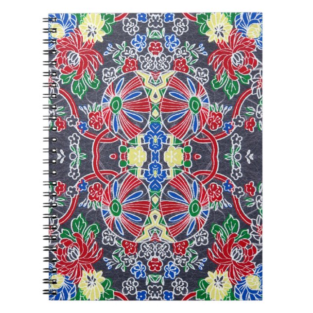 Rice Paper Chiyogami Art Spiral Notebook (Front)