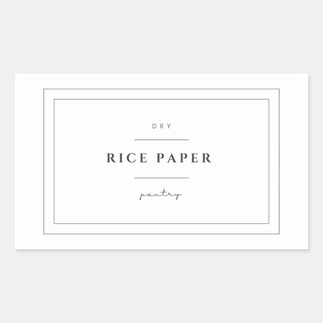 Rice Paper Food Label Stickers (Front)
