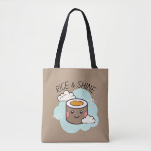Rice & Shine Kawaii Sushi tote bag