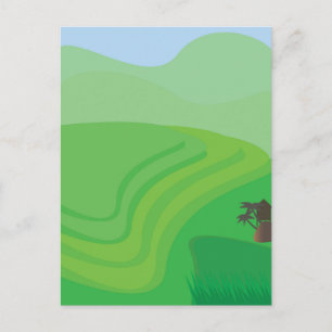 Rice Terraces Holiday Postcard