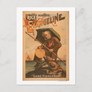 Rice's beautiful Evangeline "Lone Fisherman" Postcard