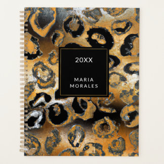 Rich Abstract Leopard Print Planner