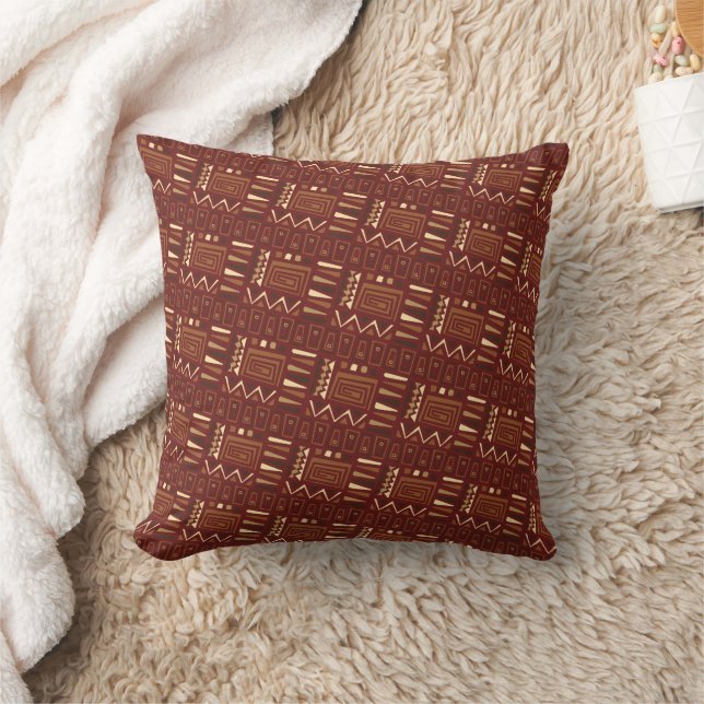 Rich African Tribal Geometric Pattern Design Cushion (Blanket)