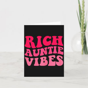 Rich Auntie Vibes Aunt Women Best Aunty Mothers Card