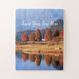 Rich Autumn Colour Taiwan Landscape Red Autumn Jigsaw Puzzle