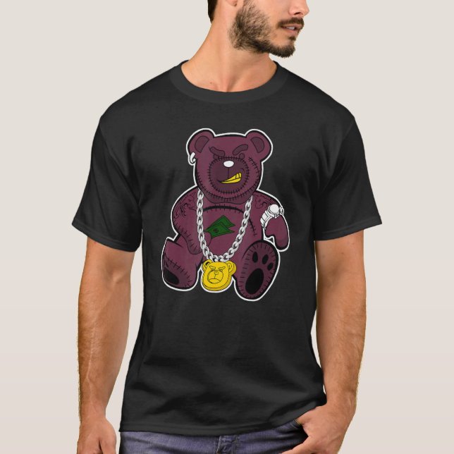 Rich Bear Hiphop High Bordeaux 1s Matching T-Shirt (Front)