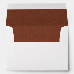 Rich brown textured swirling pattern envelope