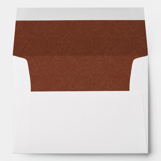 Rich brown  textured swirling  pattern envelope (Back (Bottom))