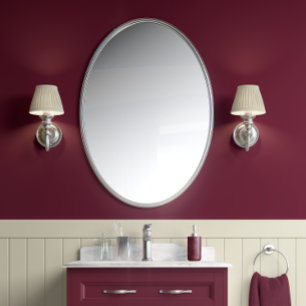 Rich Burgundy Minimalism - Burgundy - Modern Chic Wallpaper