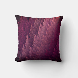 Rich Burgundy Red Feather Pattern Cushion