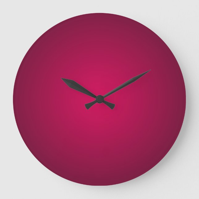 Rich Burgundy Wine Gradient Shades Large Clock (Front)