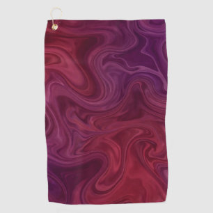 Rich Burgundy Wine Purple Organic Flow Golf Towel