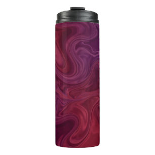 Rich Burgundy Wine Purple Organic Flow Thermal Tumbler