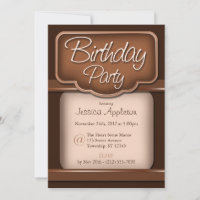 Rich Chocolate : Birthday Party Invitations