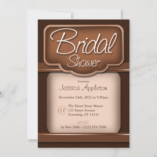 Rich Chocolate : Bridal Shower Invitations (Front)
