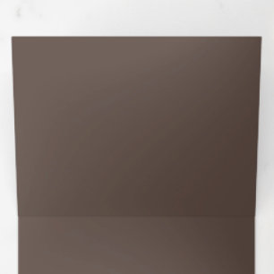 Rich Chocolate Brown Background Texture Tri-Fold Invitation