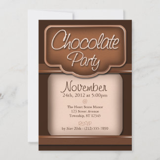 Rich Chocolate : "Chocolate Party" Invitations