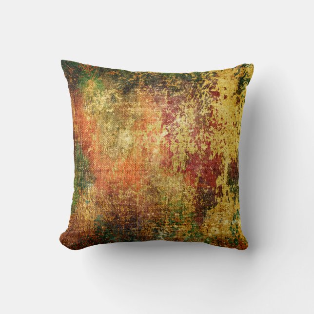 Rich Coloured Decorative Accent Throw Pillow (Front)