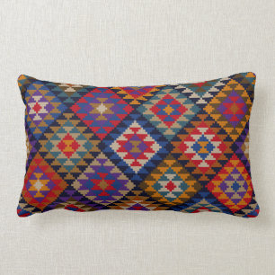 Rich Coloured Indian Pattern Lumbar Cushion