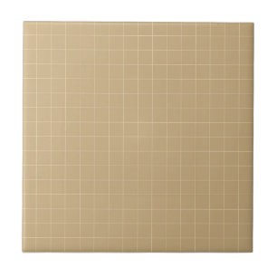 Rich Cream & White Chequered Retro Minimalist Warm Tile