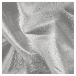 Rich Crumpled Metallic Silver Grey Faux Lame' Fabric