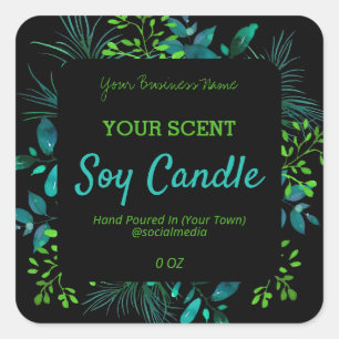 Rich Dark Blue Green Leafy Product Labels