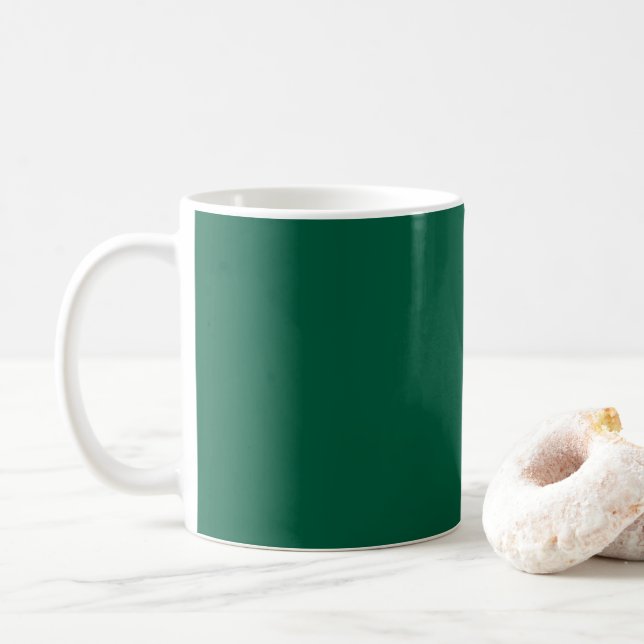 Rich Dark Green Coffee Mug (With Donut)