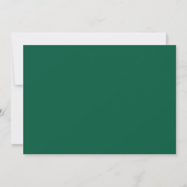 Rich Dark Green Invitation (Front)