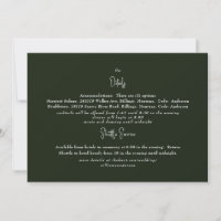 Rich Dark Green Wedding Detail 
