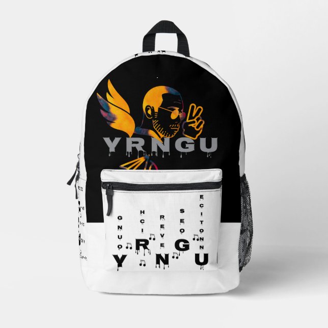 Rich Dreamer  Printed Backpack (Front)