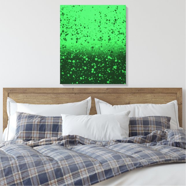 Rich Emerald Minimalist Art Canvas Print (Insitu(Bedroom))