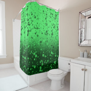 Rich Emerald Minimalist Art Shower Curtain
