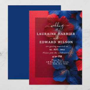 Rich floral arrangement featuring roses, peonies,  invitation